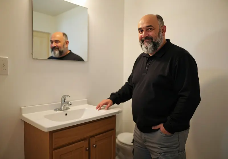 Moderner Waschtisch mit Badmöbeln