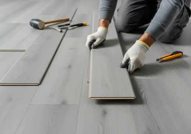 Verlegung von wasserfestem Vinylboden