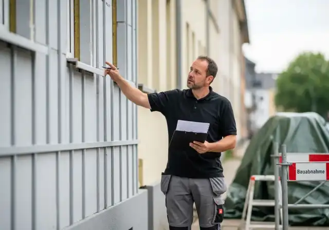 Abnahme der fertiggestellten Fassade