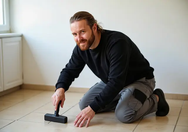 Präzise Fugenarbeiten an Fliesen