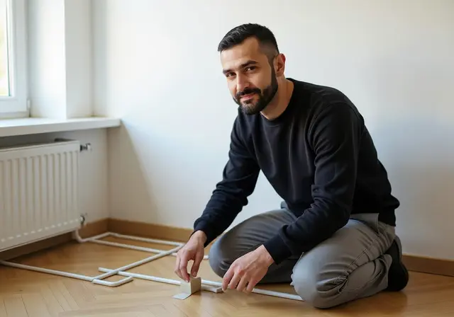 Dünnschicht-Fußbodenheizung mit 20mm Aufbau