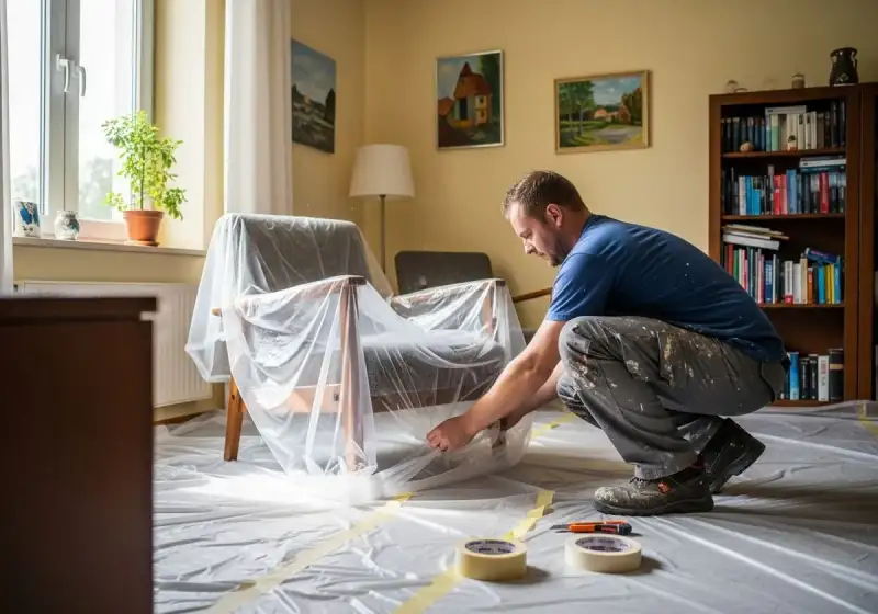 Sorgfältige Vorbereitung der Malerarbeiten