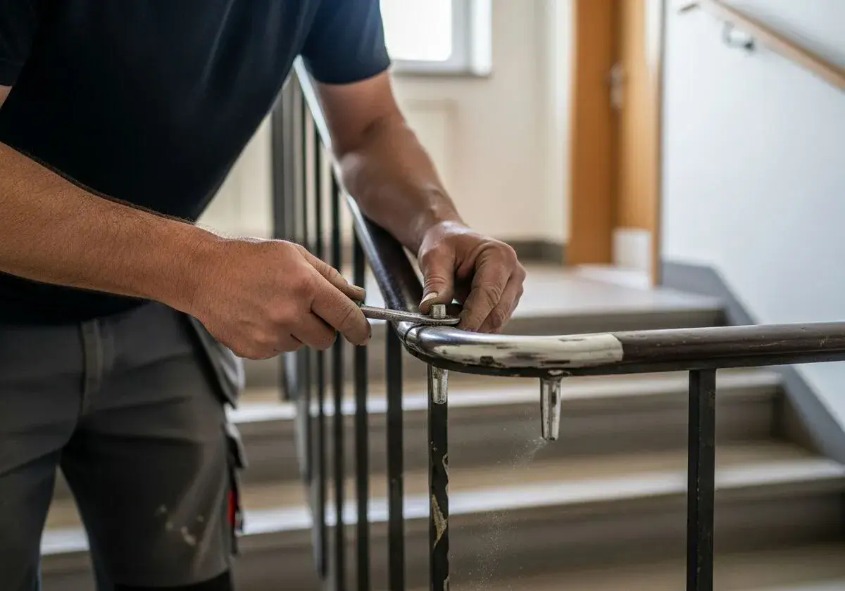 Reparatur eines Treppengeländers
