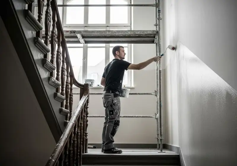 Malerarbeiten im Treppenhaus